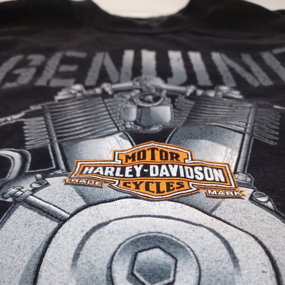 Harley Davidson Genuine 1909 V-Twin Black Mens Large 2005 Biker Wolverine NO TAG - Picture 8 of 11